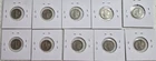 Lot Of 10 (1/5 Roll) 90% Silver Mercury Dimes In 2x2s. .715 OzT Of Silver. A0368