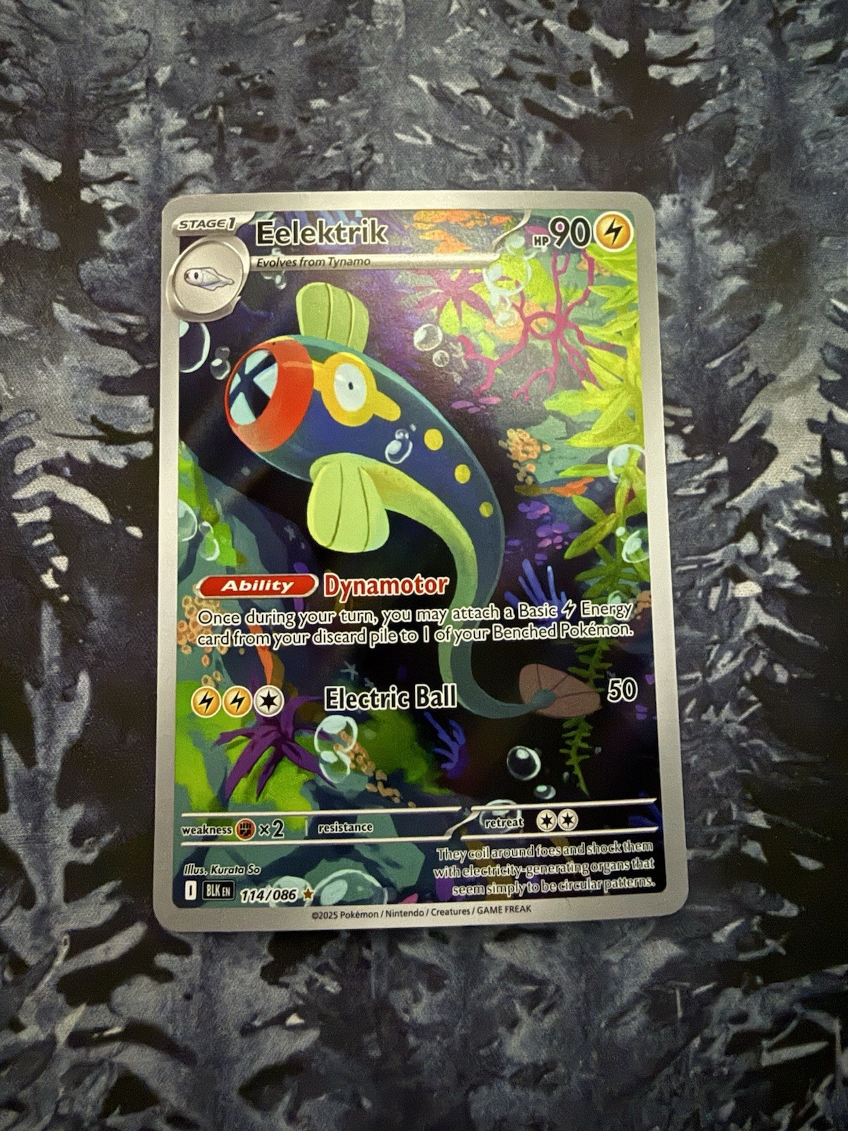 Eelektrik 114/086 Black Bolt Illustration Rare Holo Pokémon TCG Card NM
