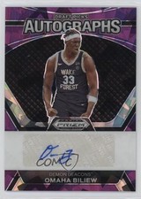 2024-25 Panini Prizm Draft Picks Purple Ice /99 Omaha Biliew #DPA-OMB Auto 0a3b