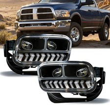 2009-2012 Dodge Ram 1500, 2012-2018 Ram 2500 3500 Fog Lights Assembly with DRL