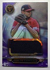 2019 Topps Triple Threads Carlos Carrasco Single Jumbo Relics Amethyst /27