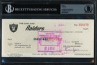 Al Davis Signed Check Oakland Raiders Auto GM 10 Beckett #17856679