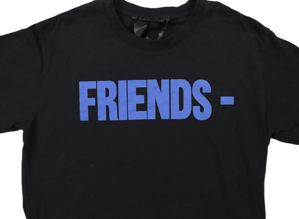 Camiseta de diseñador nueva sin etiquetas VLONE US XL No Friends negra azul precio de venta sugerido por el fabricante $180 Foto 2 de 4
