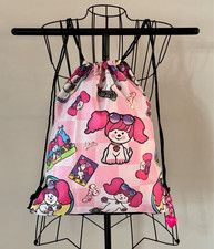 New Poochie Dog Retro 80s Style Checkered Small Backpack Purse Bag w/ Charm 16  