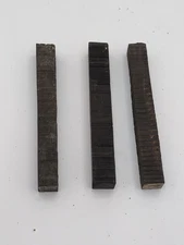 3 pieces of Gaboon Ebony Pen Blanks 3/4x3/4x6 Spindle Square Wood Blocks Black 