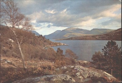 Vintage Postkarte Snowdon & Llyn Padarn Wales J. Arthur Dixon DRG