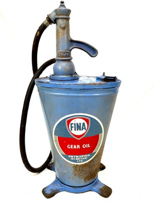 #ad #ad Vintage Garage Forecourt Oil Pump Dispenser for FINA Petrofina Advertising GBP 299.00