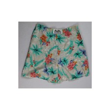 Vintage Surfin Summer Hawaiian Floral Swim Trunks Board Shorts Mens Medium 90s