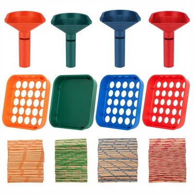 Coin Sorter Tray & Coin Sorter Tube - 4 Color Coded Coin Separator Trays and ...