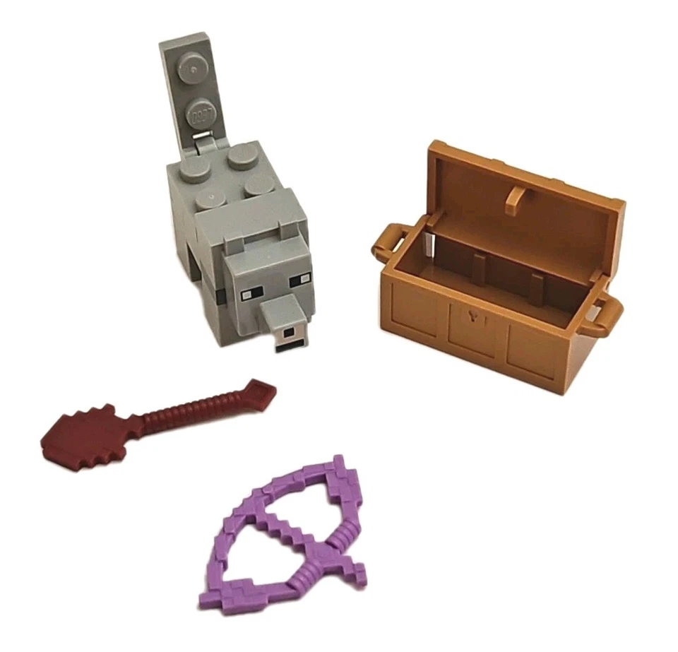 Lego Minecraft Minifigura Juego Pack Lote - Axolotl Steve Alex Creeper Zombie Wolf Foto 4 de 4