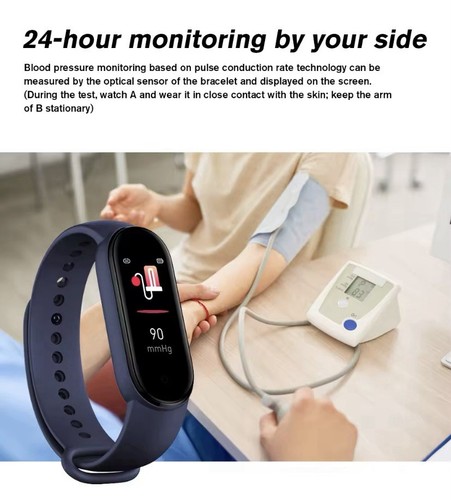 SMARTWATCH OROLOGIO M 4 SMART BAND FITNESS TRACKER CARDIOFREQUENZIMETRO SPORT - Foto 9 di 20