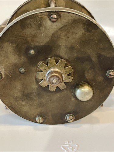 Antike Julius Vom Hofe Freispule Leder Daumenschleppen Hartgummi Größe 3/0 Rolle - Bild 14 von 22