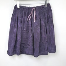Vintage Festival Skirt Womens M Purple Floral Jacquard Fairycore Coquette