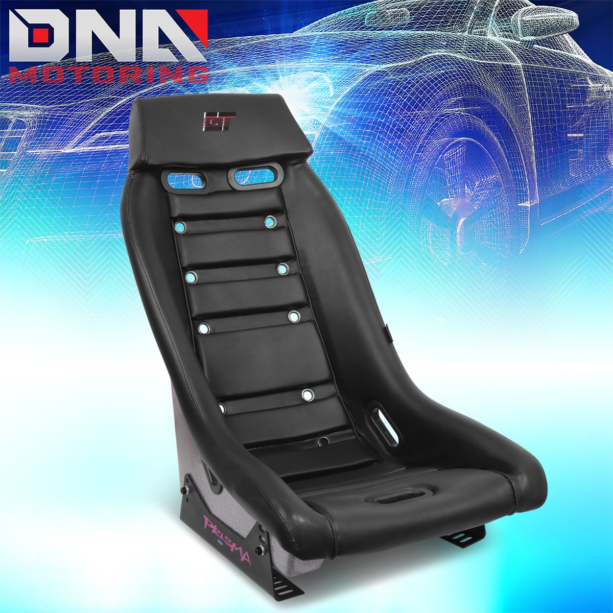 NRG Prisma GT Vegan Leather Fixed Back Bucket Racing Seat with