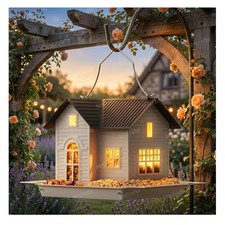 Durable Solar Bird Feeder with Easy-Refill Top - Perfect Garden Decor