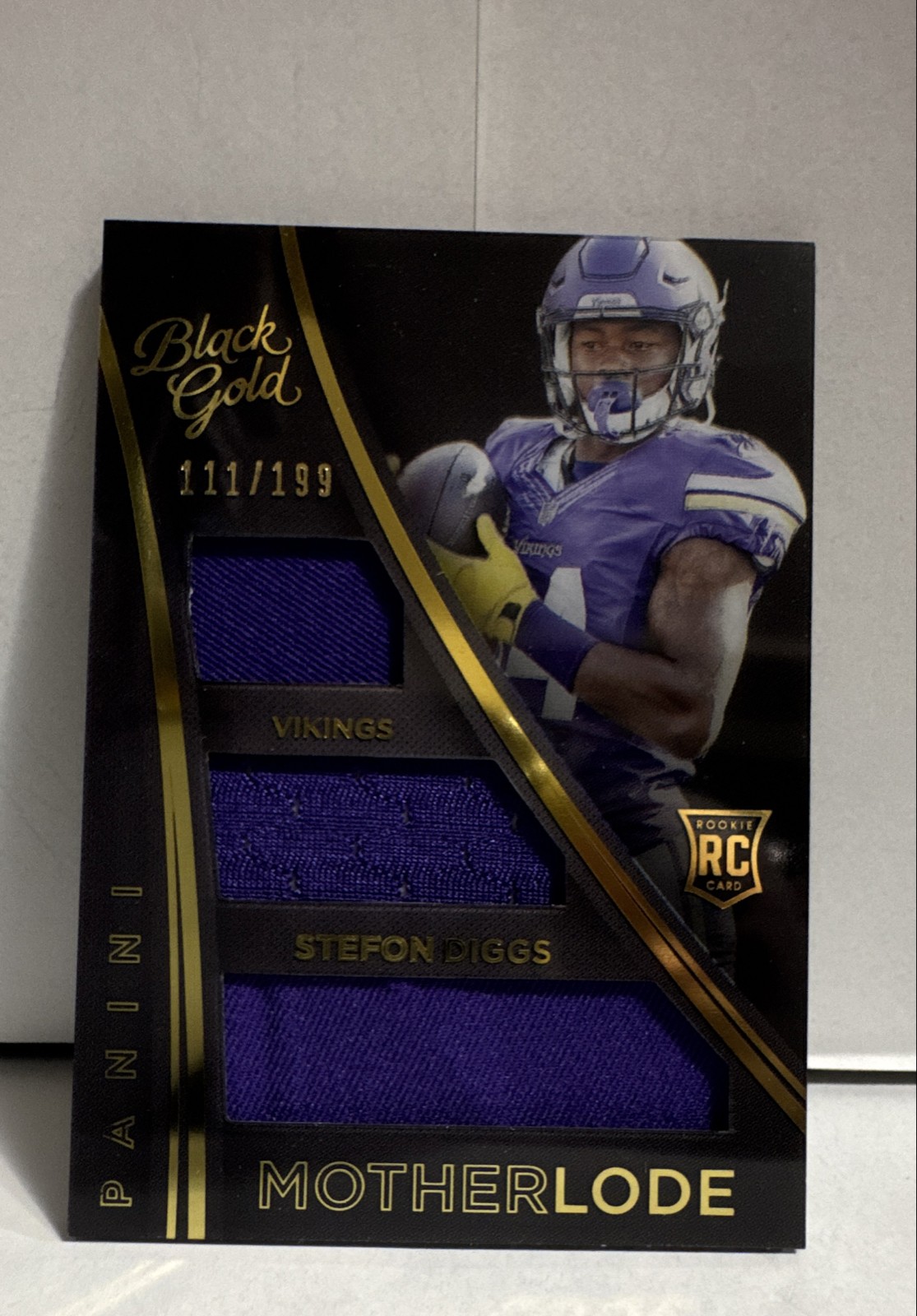 Stefon Diggs Panini Black Gold Mother Lode Triple Memorabilia #MLSD Base