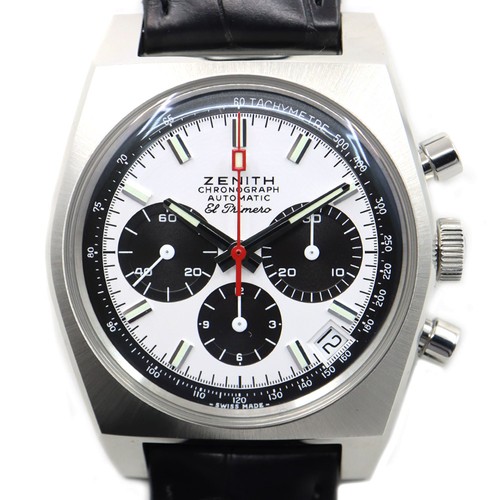 Zenith A384 03.A384.400 / 21.C815 37.0mm Stainless Steel White Wristwatch #UW485