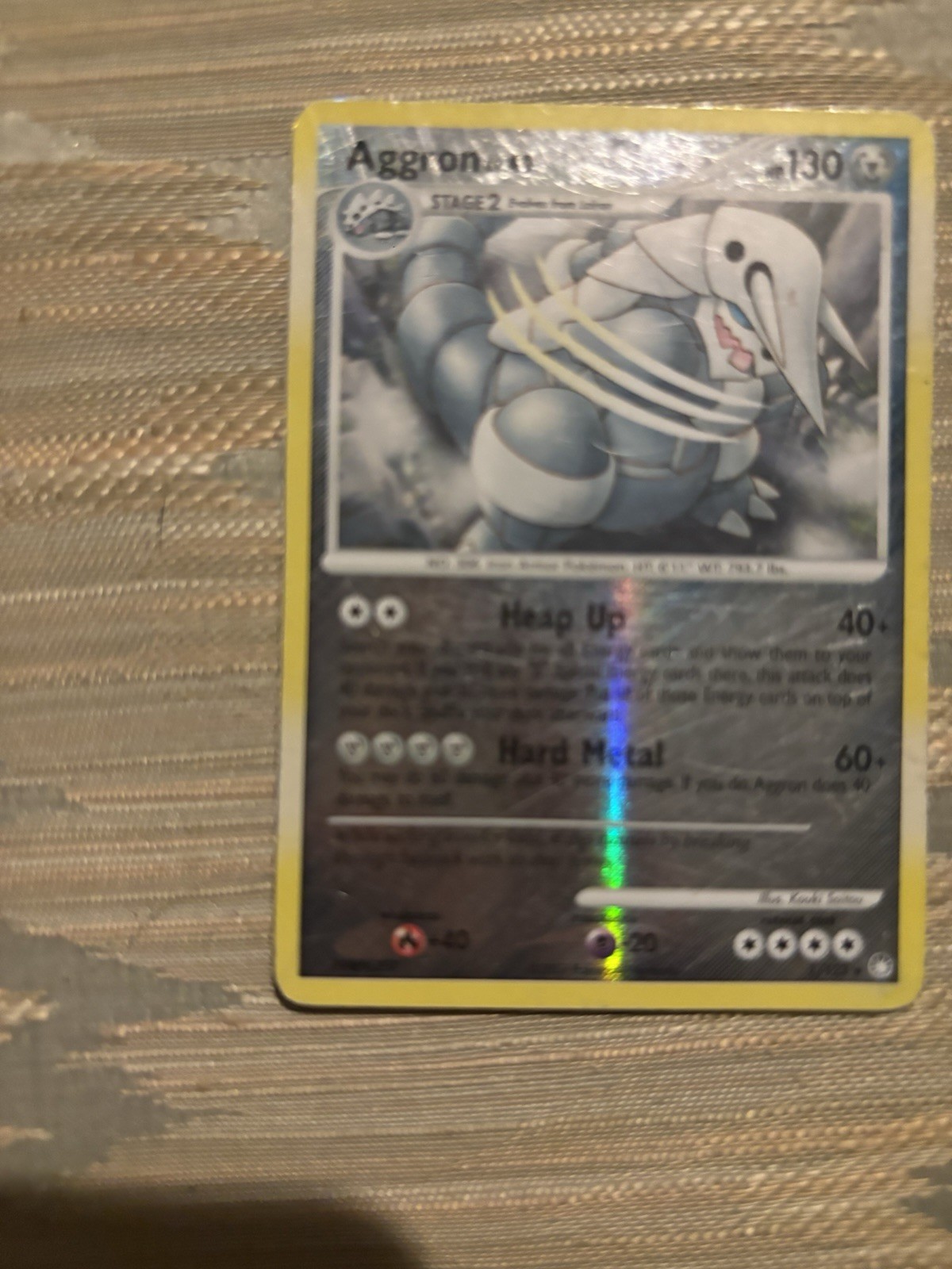 Pokemon Aggron lv 49 reverse halo 1/123 2007 mint