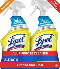 Lysol All Purpose Cleaner Spray, Two Pack, Lemon Breeze, 2x32 OZ, Multi-Purpose