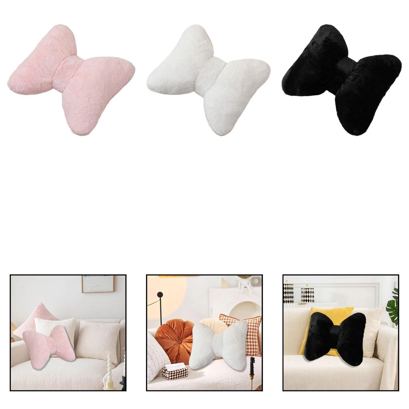 Bowknot Pillow Back Cushion Comfortable Housewarming Gifts PP Cottons Simple