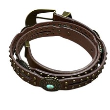 Idyllwind Women's Stay In The Loop Turquoise Concho Western Leather Belt Large