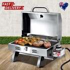 Portable Gas BBQ Grill Single Burner with Double Sided Grill Plate Included AU