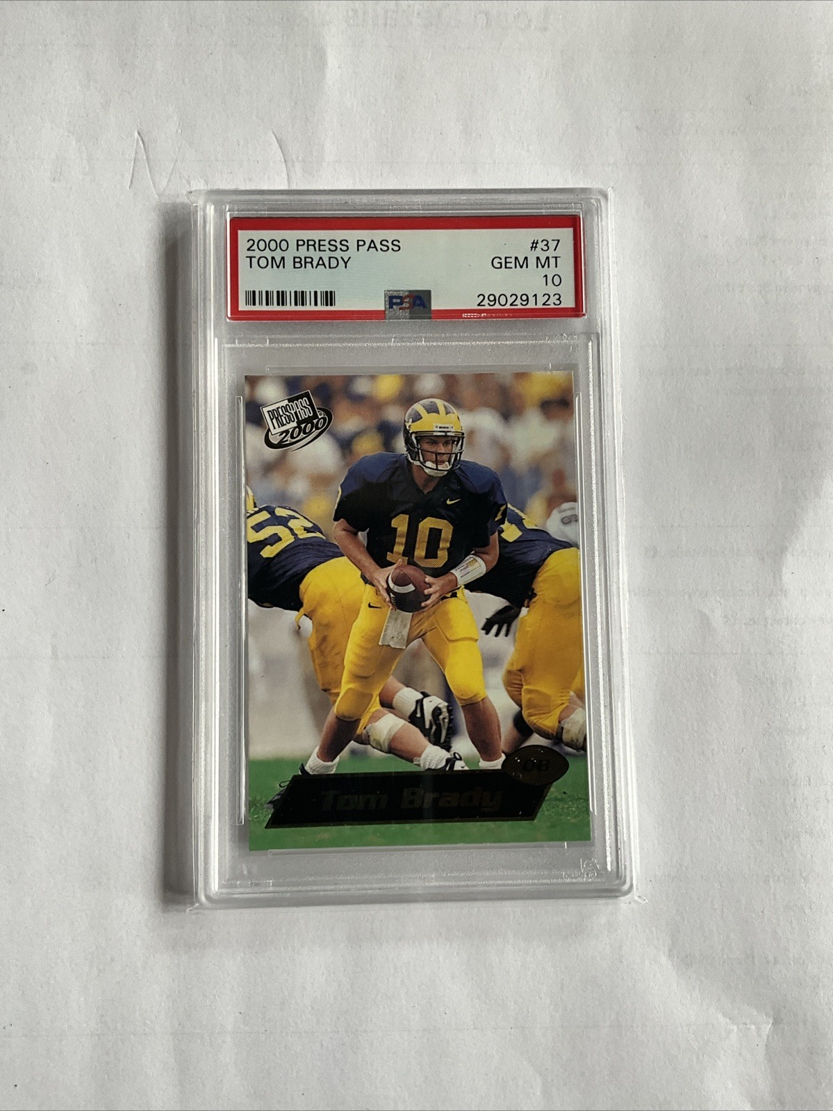 2000 Press Pass - Tom Brady #37 Rookie Card  PSA 10