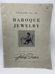 Vintage George Sassen Baroque Jewelry Catalog No. 10 Price List 1950s New York