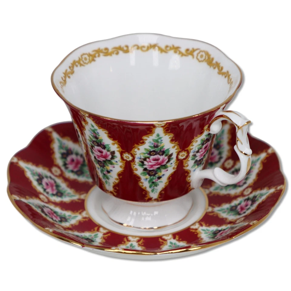 Набор чайных чашек и блюдец на ножках Royal Albert Holyrood королевская серия Англия - Изображение 3 из 4