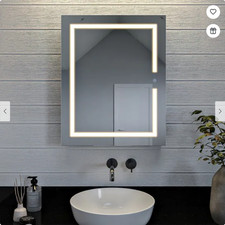Medicine Cabinet 24x30 LED, Fog Free, Surface/Recessed Mount w/2 USB Outlets