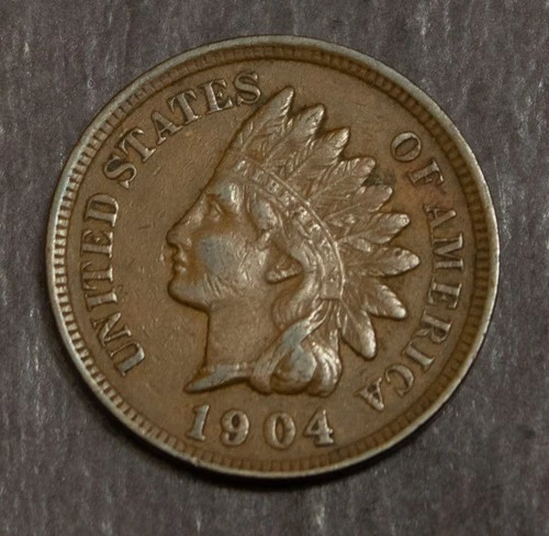 1904 Indian Cent XF   Lot F 849