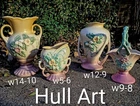 Mint Vintage Hull USA Art Deco Pink And Beige Vase Set Of 4