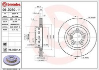2X Brembo Bremsscheibe Hinterachse U.A. FüR Audi, VW