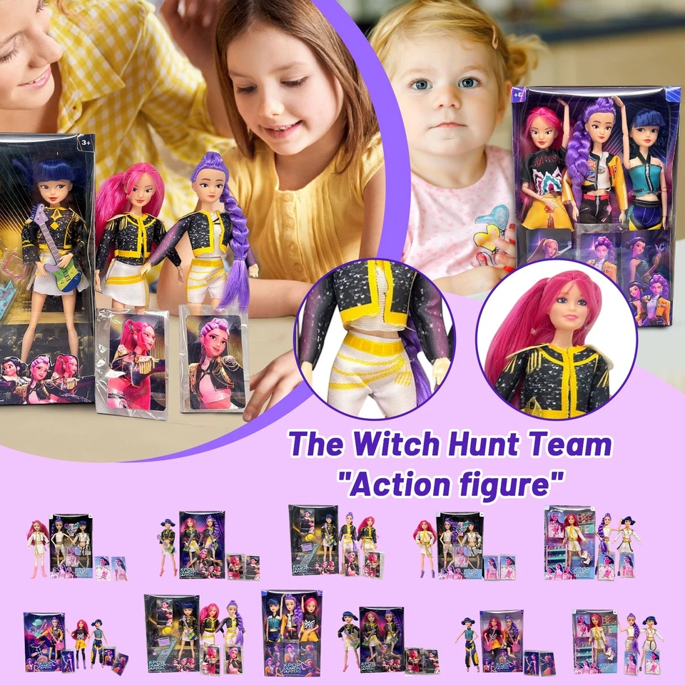 UNBRAND Kpop Demon Hunters Movable Figure Doll Handmade Desktop Figure Doll Decorations*