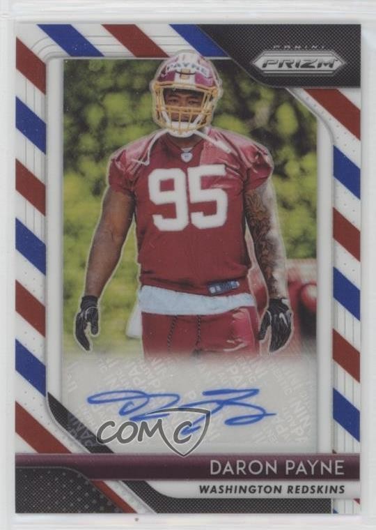 Daron Payne Panini Prizm Rookie Autographs #DP Red/White/Blue