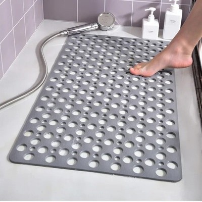 Non Slip Bathtub Mat 70x38cm Suction Cup Anti Mold Shower Bathroom Rug