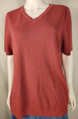 White Stag Woman Plum Chevron Pattern Sweater 18W