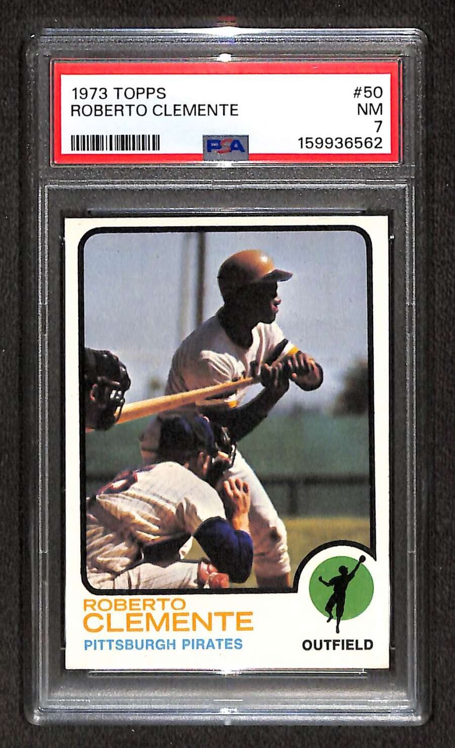 1973 Topps #50 Roberto Clemente HOF  PSA 7 NM C107154