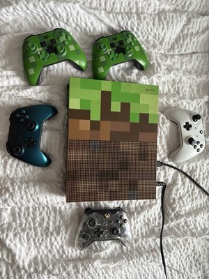 Microsoft Xbox One S Minecraft Limited Edition 1TB w/ 5 Controllers
