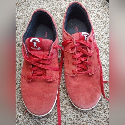 Supra TK Shoes Men's Red Terry Kennedy Skateboard Sneakers Size 9