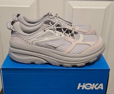 Hoka Women's 8 (Men's 7) U Bondi B3LS, Grey/White 1155351 AYF ~ New in Box
