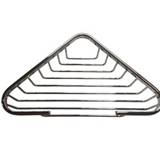 Signature Hardware 296023 10-1/4" Solid Brass Corner Shower Basket - Chrome