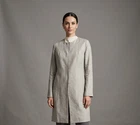 PAUW Amsterdam Beige Wool Linen Silk Coat Jacket Women's size 3 Top