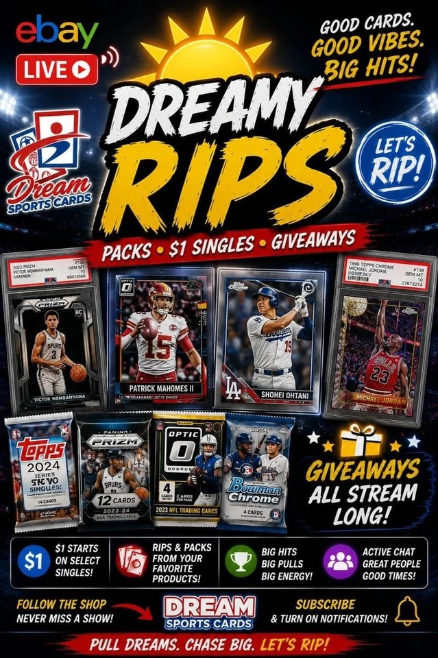 ☀️ DREAMY RIPS | Packs • $1 Singles • Giveaways