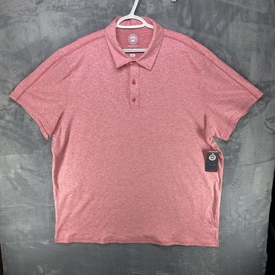 Flag & Anthem Madeflex Mens XXL Red Heathered Short Sleeve Polo Moisture Wicking
