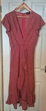 AX Paris, red and white polka dot midi dress in size 14