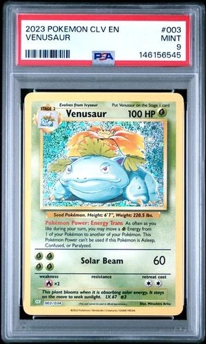 2023 Pokémon TCG Classic Collection Venusaur Holo #003/034 PSA 9