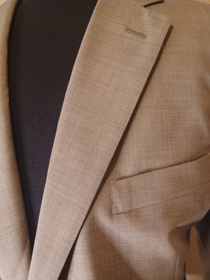 Brooks Brothers 346 TRAJE Elástico Para Hombres 46R Chaqueta, Plisado Puño Pantalones Tostado Foto 4 de 4