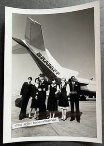 BRANIFF AIRLINES PILOTS, CREW, JET Vintage Aviation Archives History 5x7” Photo