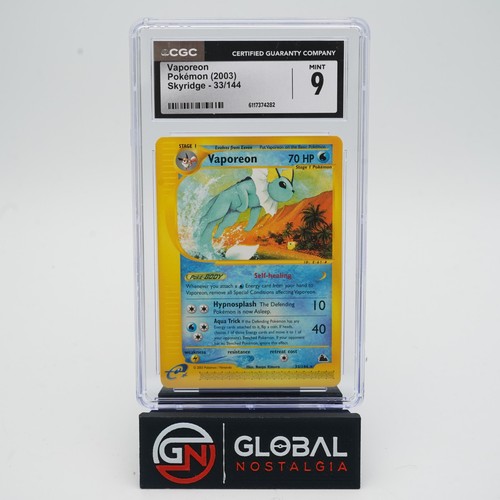Vaporeon graded CGC 9 for sale on eBay